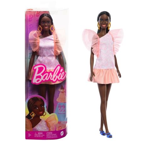Barbie Fashionistas Puppe Im Kleid Mit Volant Schultern Smyths Toys