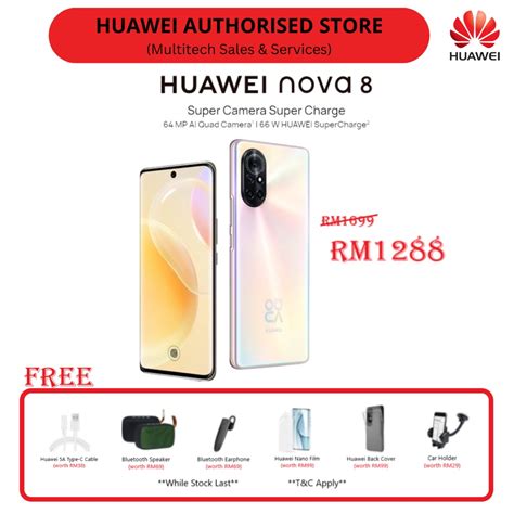 Huawei Nova 8 8gb256gb 90hz Refresh Rate Oled Screen Display 66w