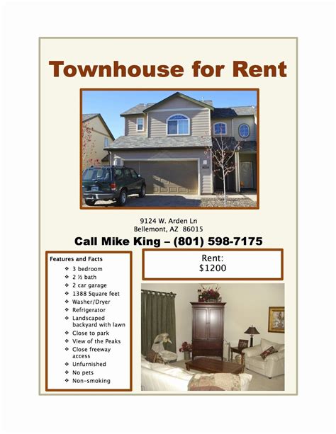 For Rent Flyer Template Free Lovely Apartment for Rent Flyer Template