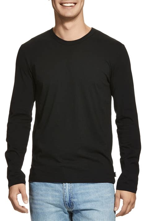 Kosong tshirt template vektor depan dan belakang psd ai. Kosong hitam lengan panjang pria kemeja-T-shirt-ID produk ...