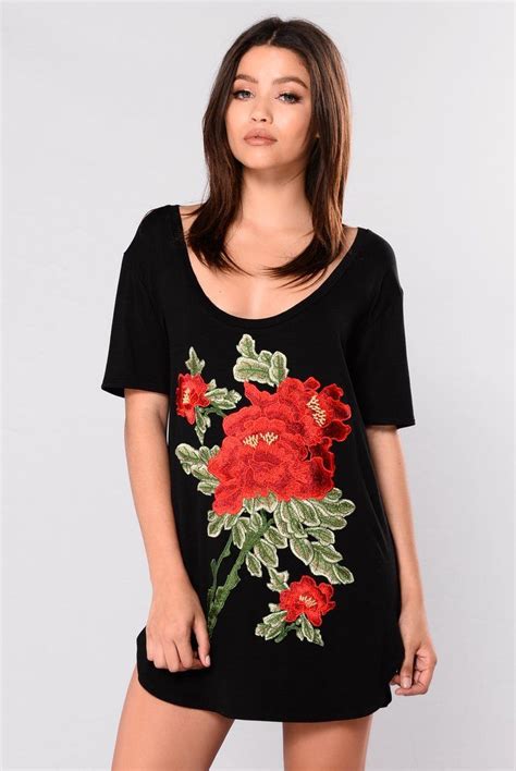 Ryans Roses Scoop Tunic Black Fashion Cool Outfits Clothes