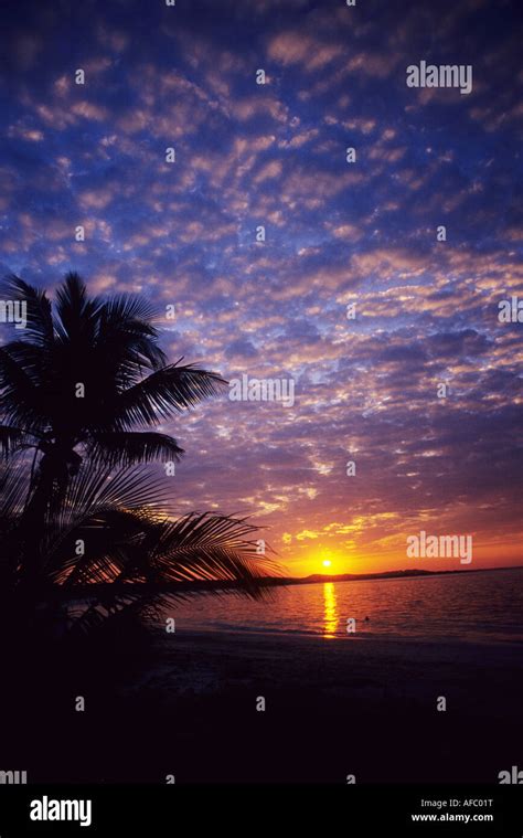 Ocean Sunset Caribbean Sea Wonderful Sunset Paradise Beautiful Sky