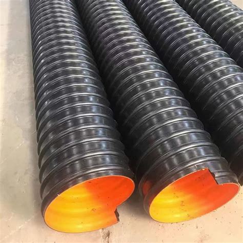 Hdpe Industrial Drainage Pipe Sn4 Sn16 High Pressure Steel Belt Double