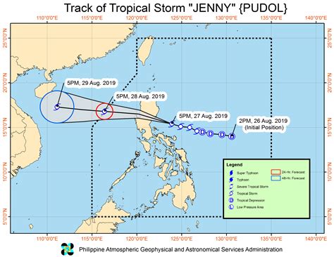 Tropical Storm Jenny Forecast Path Cyclone Poised To Hit Philippines