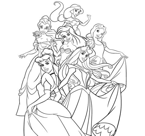 There are different princesses display in the coloring pages where the girls can show their creativeness by coloring it according to their choice and want. 35 EASY COLORING PAGES FOR DISNEY PRINCESSES PRINTABLE PDF ...