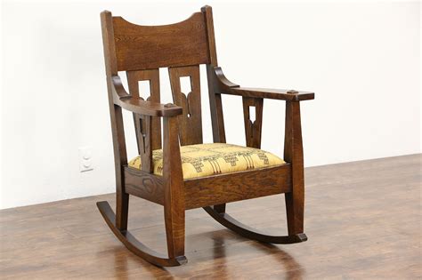 Including 1 pub table and 2pcs swivel stools. SOLD - Arts & Crafts Mission Oak Antique Rocker, Craftsman ...