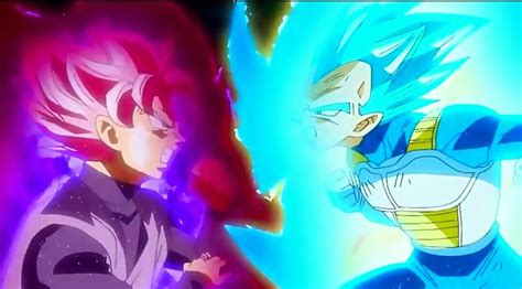 Super Saiyan Rośe Goku Black Vs Super Saiyan Blue Vegeta Dragon Ball