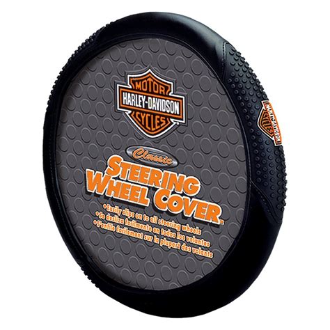 Steering wheels has a leather feel. Plasticolor® 006340 - Steering Wheel Cover with Harley ...