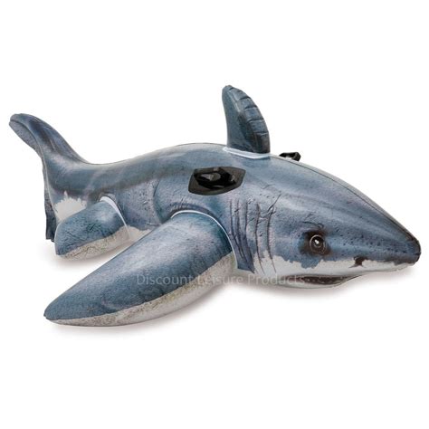 Intex Great White Shark Inflatable Ride On Swimming Pool Toy Float