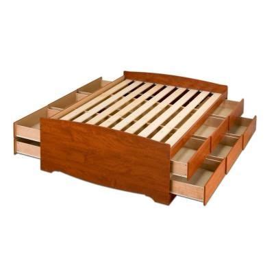 Basically put, a captain's bed, or storage bed, is a bed frame consisting of a shallow box with the origin for the captain's bed design comes from the beds used ships. Prepac Queen Wood Storage Bed CBQ-6212-K | Bed frame with ...