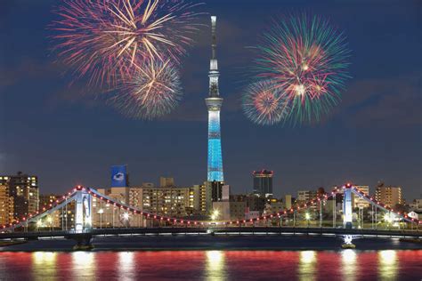 Summer Fireworks Festival In Japan