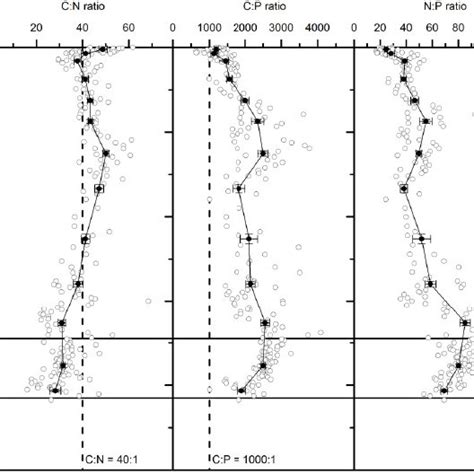 The stoichiometric mass ratio (mean ± SE) of C:N, C:P and N:P in peat... | Download Scientific ...