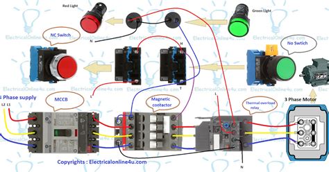 It needed six leads or terminals motor (delta connected). Contactor Wiring Diagram For 3 Phase Motor - Electricalonline4u