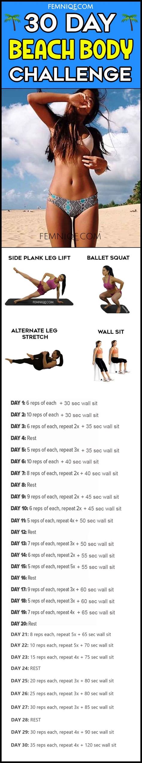 Try This 30 Day Beach Body Challenge For Summer Hotness Beach Body