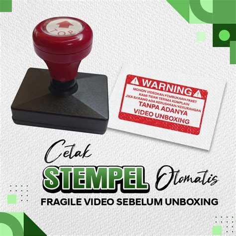 Jual Stempel Unboxing Dan Stempel Fragile Plus Tinta Shopee Indonesia