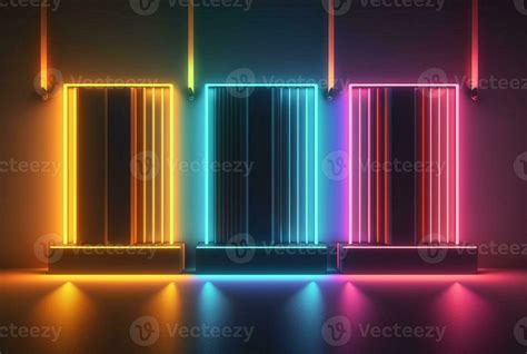 Realistic Neon Light Background Generative Ai 23281862 Stock Photo At