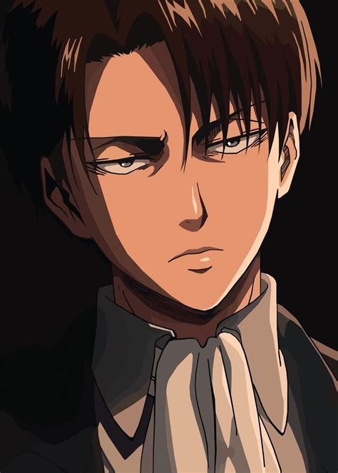 Levi Poster By Qreative Displate Attack On Titan Levi Attack On