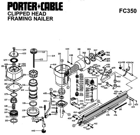 Genuine, oem porter cable replacement part porter cable replacement overhaul kit, part number 905013 compatible with: Porter Cable FC350 Clipped Head Framing Nailer Parts (TYPE 2)