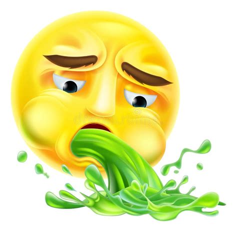 Vomiting Emoji Emoticon Stock Vector Illustration Of Puke 61893345