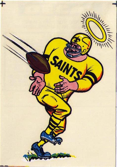 Vintage 1969 Aflnfl Team Mascot Decal New Orleans Saints Retro