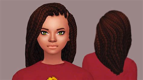 Butterscotchsims Violet Hair ~ Sims 4 Hairs