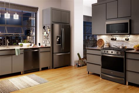 Kitchens With Black Cabinets And Stainless Steel Appliances
