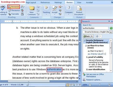 How to find organizer in word 365 daves computer tips. Microsoft Word - Review Tab - IT Computer training ...