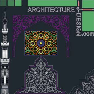 1212 x 866 jpeg 398 кб. AutoCad collection of Islamic decoration pieces ...