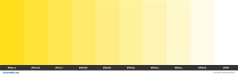 Tints Xkcd Color Sunflower Yellow Ffda03 Hex Colors Palette Colorswall