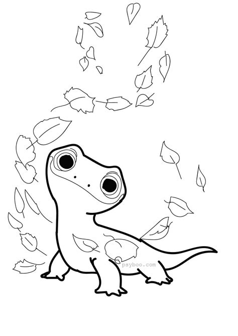 Bruni Lizard Frozen 2 Coloring Page | Elsa coloring pages, Dragon