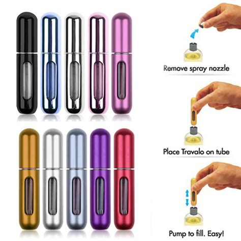 Mini 5ml Easy Fill Refillable Travel Perfume Atomizer Pump Spray Pocket
