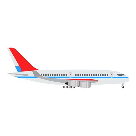 Airplane Concept Vector Flat Illustration Design Side View 7095920