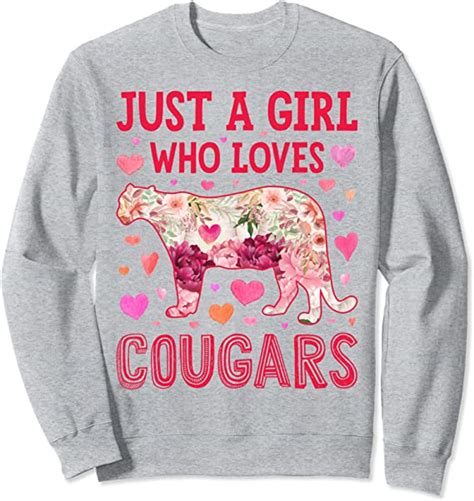 Cougar Just A Girl Who Loves Cougars Flower Women Floral