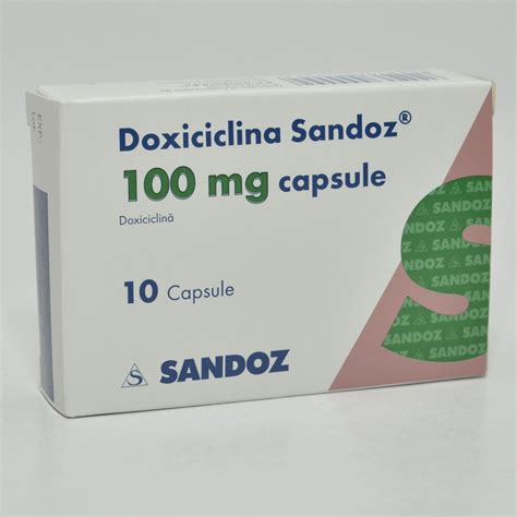 doxiciclina sandoz 100mg 1 blister x 10 capsule catena ro