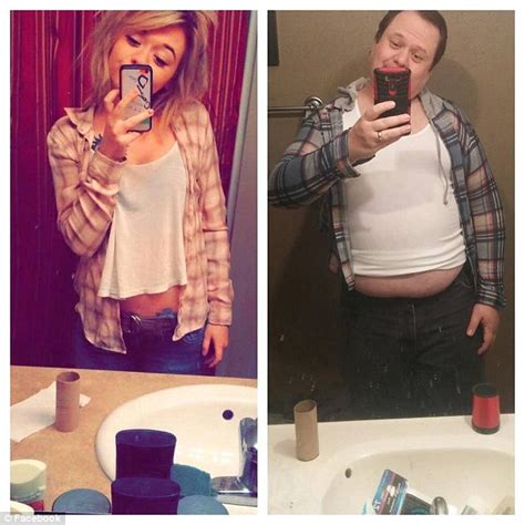 Dad Recreates Daughters Selfies Daily Mail Online