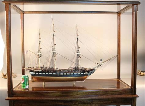 Uss Constitution Old Ironsides Ship Model In Display Case For Sale At