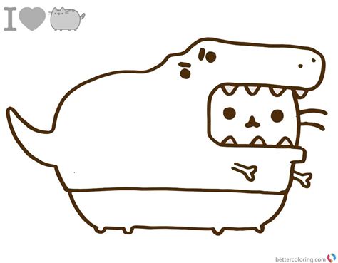 Check here kawaii pusheen coloring pages which are completely free to download. Pusheen Coloring Pages Dinosaur Cosplay - Free Printable ...
