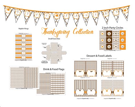 I Am Thankful Thanksgiving Dessert Table Printable Package Kara S Party Ideas The Place