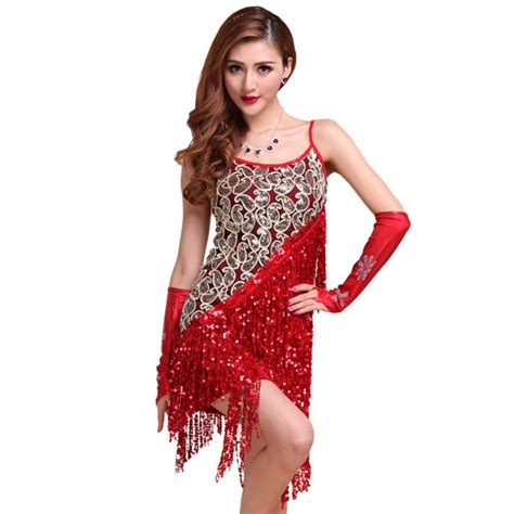 Womens Latin Tango Ballroom Salsa Dance Dress Tassel Dance Costume Mini Dresses Ebay