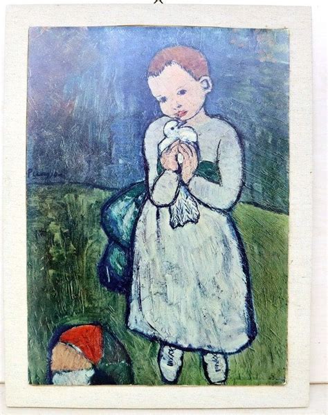 Print Of Child With A Dove Copy Of Painting By Pablo Picasso Etsy In