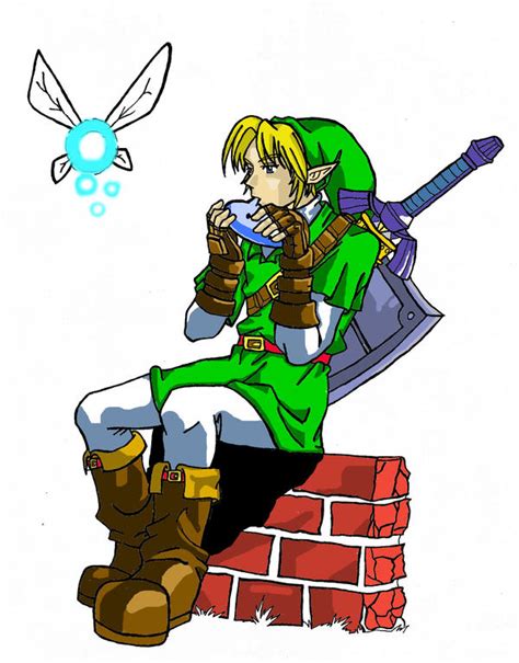 Link Playing The Ocarina By Zogriel On Deviantart