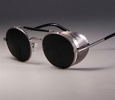 Pin By Eric Novak On Clothing Steampunk Sunglasses Round Metal Sunglasses Men Sunglasses Fashion