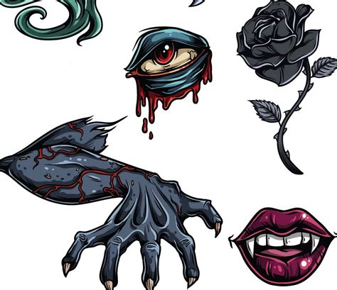 Free Download Scary Gothic Vector Set