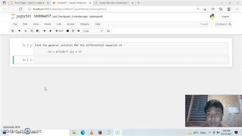 SOLVING DIFFERENTIAL EQUATION USING PYTHON JUPYTER NOTEBOOK YouTube