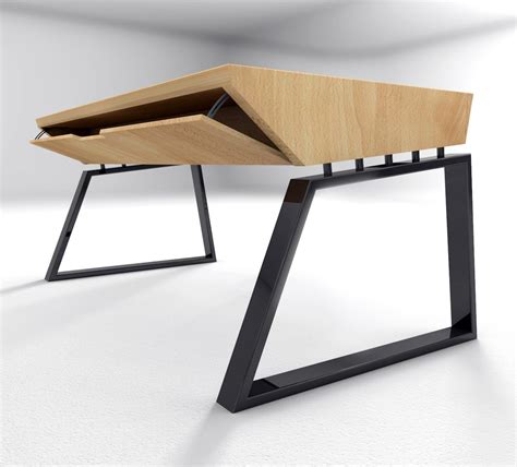 Handmade Architect Desk With Metal Drawer By Pieceofgrain Modern Home