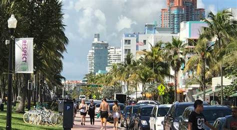 Collins Avenue Ocean Drive Shopping District Grande Miami E Miami Beach