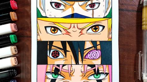 Cách Vẽ Mắt Của Kakashi Naruto Sasuke Sakura Trong Naruto Youtube