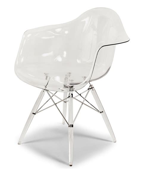 2xhome set of 2 clear modern contemporary ghost chairs chair with arms molded acrylic plastic mirrored furniture dining retro for writing desk dining living bedroom outdoor vanity accent. Clear Curved Mid-Century Eiffel Dining Chair | Eiffel ...