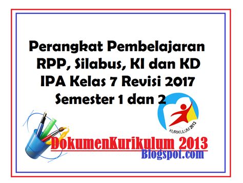 Pada subtema 1 ini terdiri dari 6 kegiatan pembelajaran yang harus. Download RPP Silabus KI dan KD IPA Kelas 7 Revisi 2017 ...