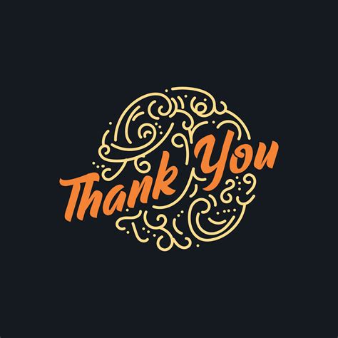 Thank You Vintage Style Or Retro Style Classic Lettering Thank You